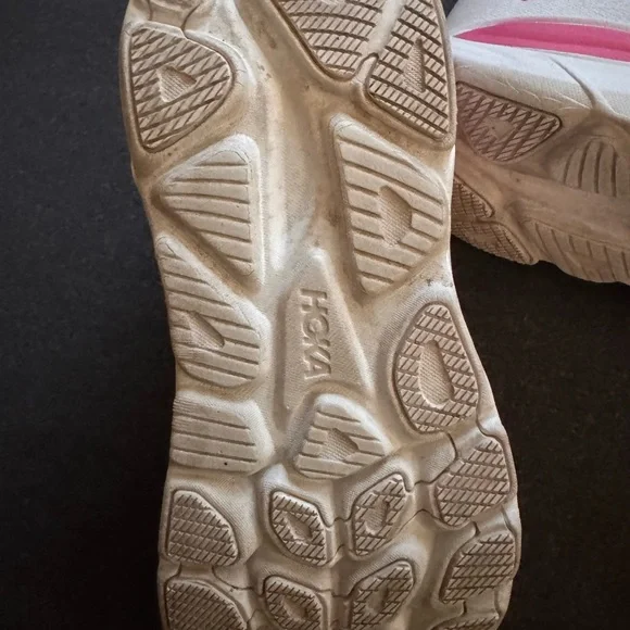 HOKA Clifton 10 Women’s Size 9 b White Electric Rose WTLC - Picture 10 of 14